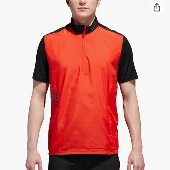 Adidas Essentials Club Wind Vest Red/Black CY9293 Men's Size M - Picture 6 of 11